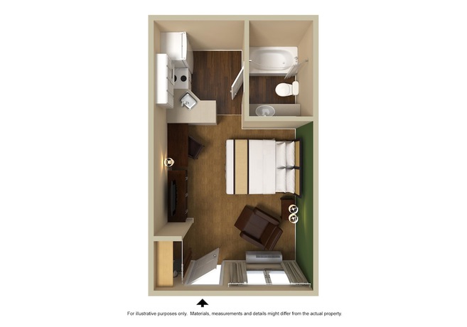 Imagen de la habitación del Hotel Home 1 Suites Extended Stay. Foto 4