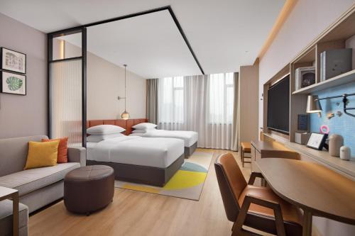Imagen de la habitación del Hotel Home2 Suite by Hilton Hangzhou Qianjiang New Town. Foto 17