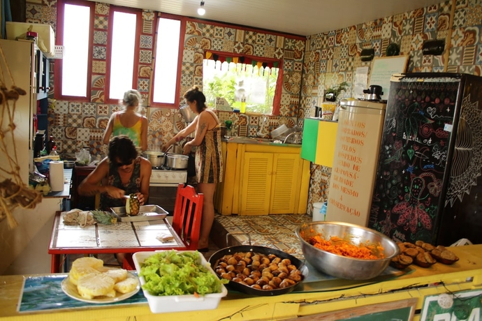 Imagen del bar/restaurante del Hotel Hostel Casamarela. Foto 2