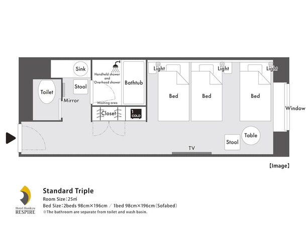 Imagen de la habitación del Hotel Hotel Hankyu RESPIRE OSAKA. Foto 4