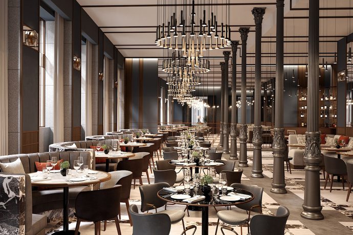 Imagen del bar/restaurante del Hotel JW Marriott Madrid. Foto 2