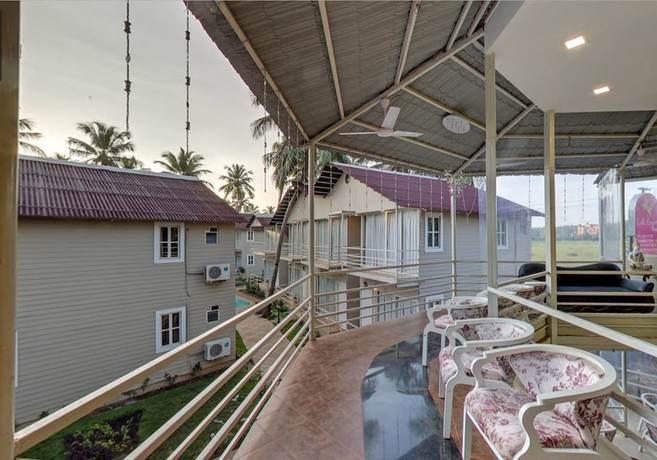 Imagen del bar/restaurante del Hotel Kalki Resort and Cottages baga. Foto 9