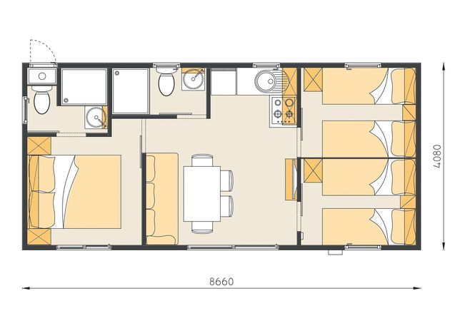 Imagen de los exteriores del Hotel Kamp Selce Mobilne Kucice Mediteran Kamp. Foto 15