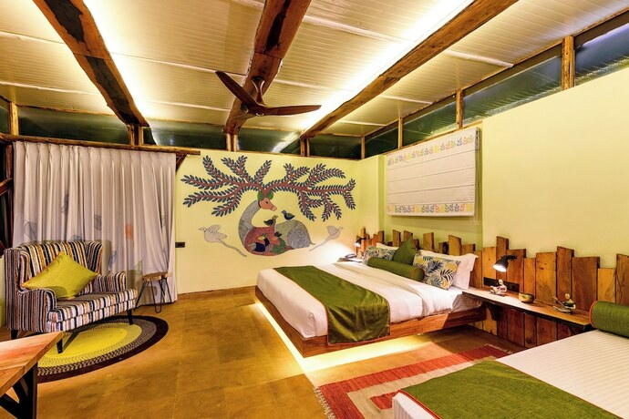 Imagen de la habitación del Hotel Kanha Jungle Camp. Foto 15