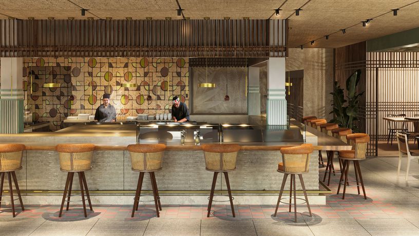 Imagen del bar/restaurante del Hotel Kimpton Aysla Mallorca. Foto 2