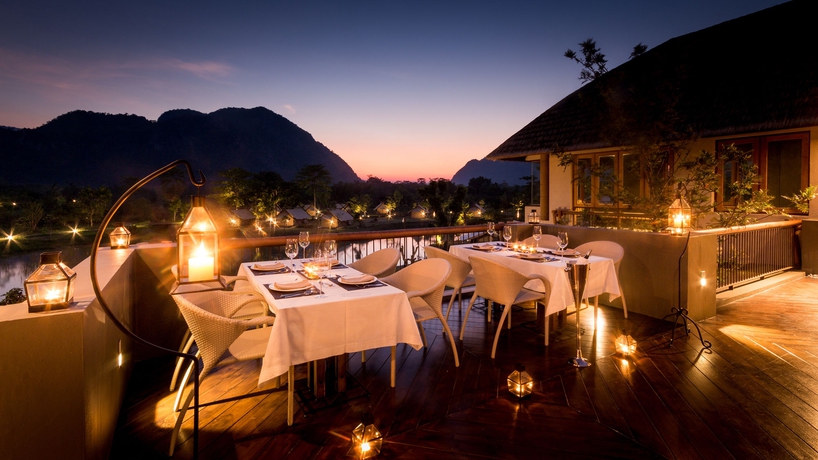 Imagen del bar/restaurante del Hotel Lala Mukha Tented Resort Khao Yai. Foto 3