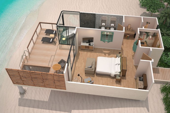 Imagen de la habitación del Hotel Le Meridien Maldives Resort and Spa. Foto 13