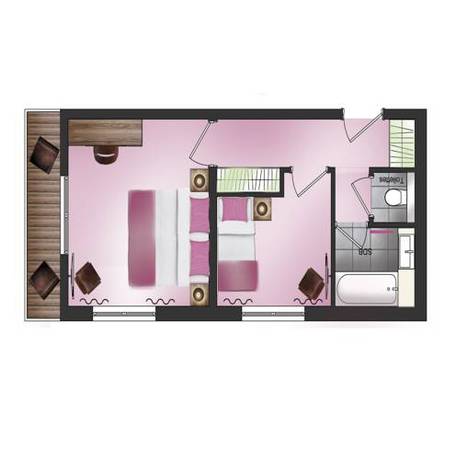 Imagen de la habitación del Hotel Les Grillons. Foto 6