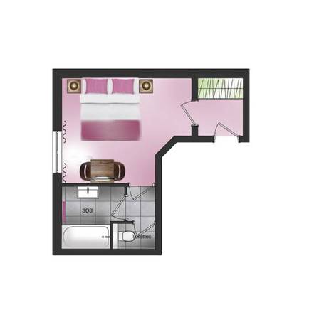 Imagen de la habitación del Hotel Les Grillons. Foto 8