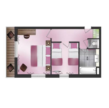 Imagen de la habitación del Hotel Les Grillons. Foto 9