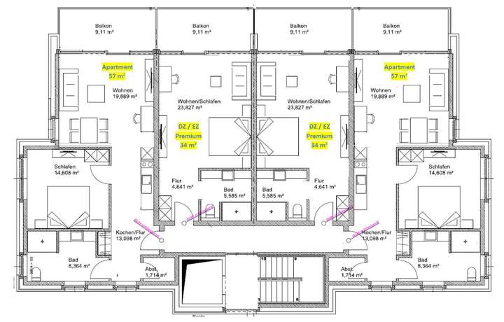 Imagen de la habitación del Hotel Leugermann. Foto 9