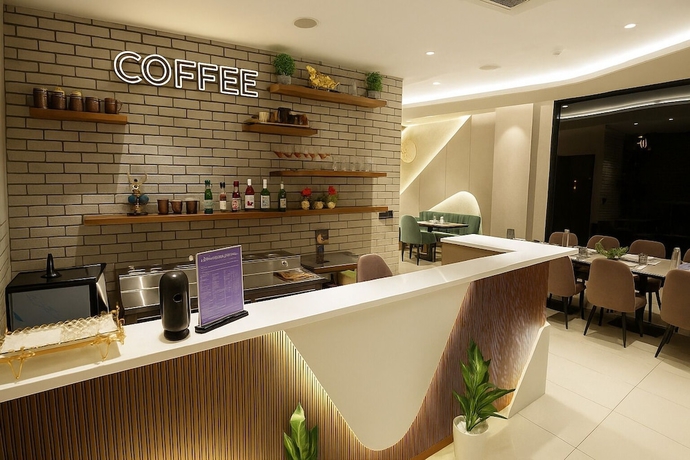 Imagen del bar/restaurante del Hotel M Square Express, Indore. Foto 4