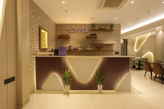 Imagen del bar/restaurante del Hotel M Square Express, Indore. Foto 5