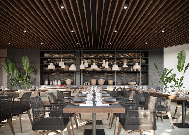 Imagen del bar/restaurante del Hotel Magma Resort Santorini, in the Unbound Collection by Hyatt. Foto 2