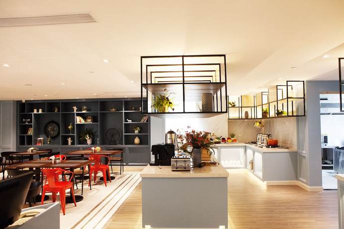 Imagen del bar/restaurante del Hotel Magnotel of Commercial Street Yulong Road Binhai Yancheng. Foto 5