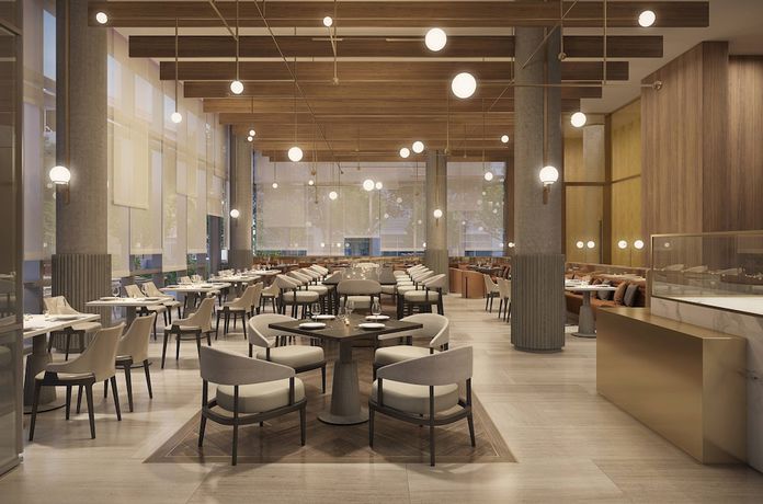Imagen del bar/restaurante del Hotel Marriott Bethesda Downtown At Marriott Hq. Foto 7