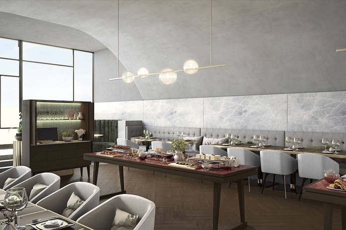 Imagen del bar/restaurante del Hotel Melbourne Marriott Hotel Docklands. Foto 6