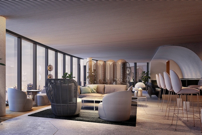 Imagen del bar/restaurante del Hotel Melbourne Marriott Hotel Docklands. Foto 7