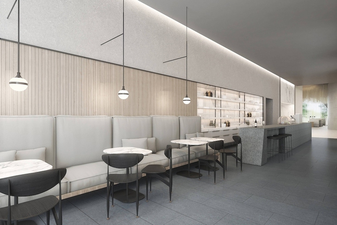 Imagen del bar/restaurante del Hotel Melbourne Marriott Hotel Docklands. Foto 10