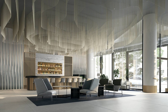 Imagen del bar/restaurante del Hotel Melbourne Marriott Hotel Docklands. Foto 11