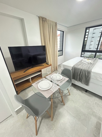 Imagen de la habitación del Hotel Melhores Flats - Qualidade a 100m do mar. Foto 1