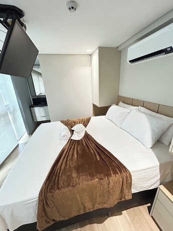 Imagen de la habitación del Hotel Melhores Flats - Refinado &agrave; beira-mar. Foto 5