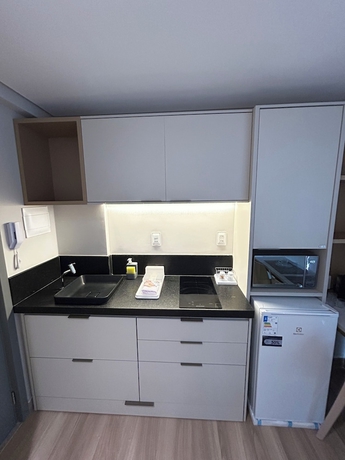 Imagen de la habitación del Hotel Melhores Flats - Refinado &agrave; beira-mar. Foto 10