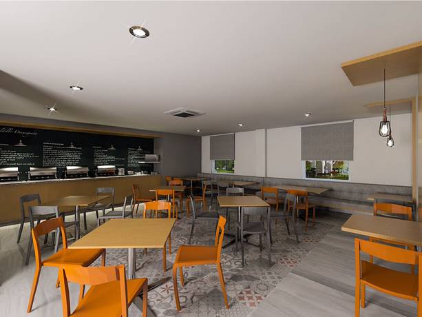 Imagen del bar/restaurante del Hotel Mision Express Durango. Foto 3