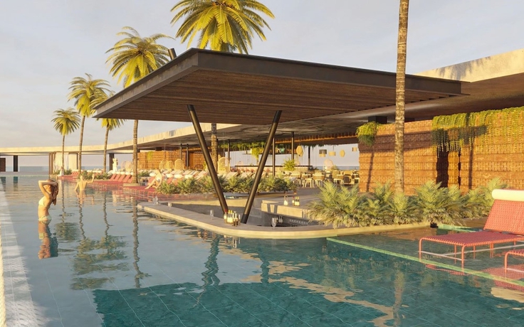 Imagen de la piscina del Hotel Mondrian Canc&uacute;n. Foto 19
