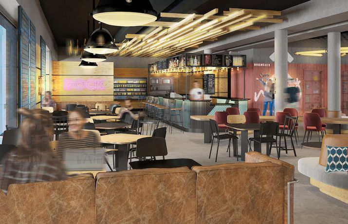 Imagen del bar/restaurante del Hotel Moxy Bordeaux Hotel. Foto 2