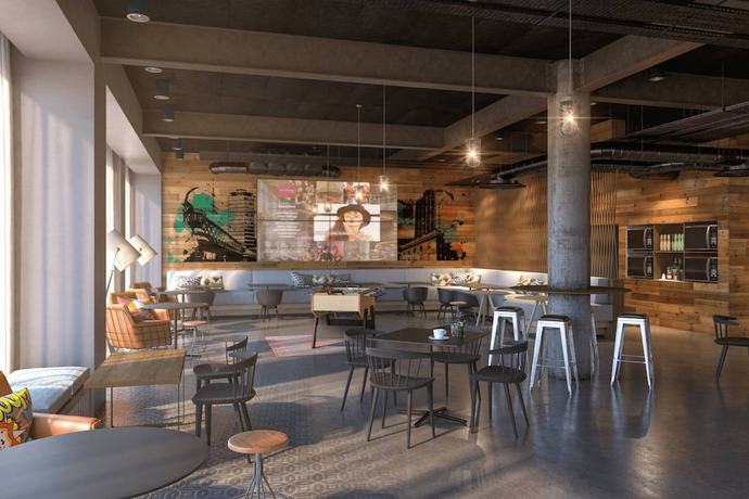 Imagen del bar/restaurante del Hotel Moxy Dublin City. Foto 3