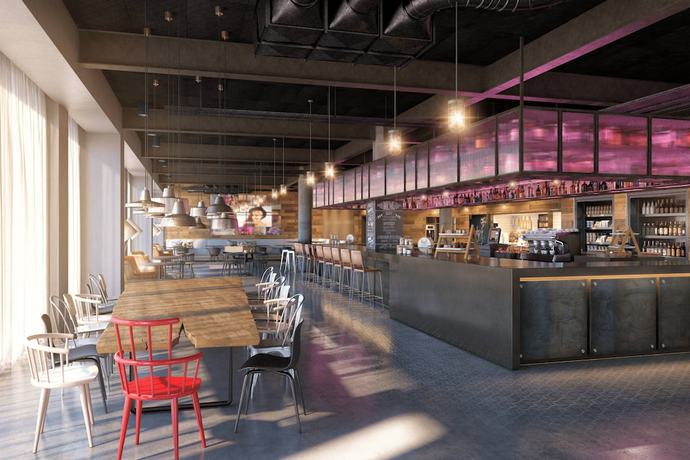 Imagen del bar/restaurante del Hotel Moxy Dublin City. Foto 4