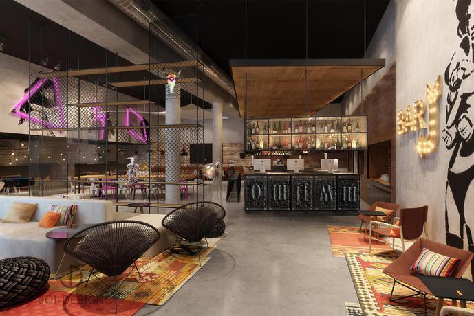 Imagen de los interiores del Hotel Moxy Frankfurt City Center. Foto 10