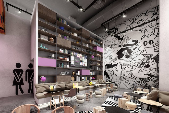 Imagen de los interiores del Hotel Moxy Lisboa Oriente. Foto 14