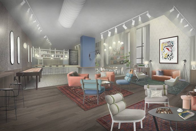 Imagen del bar/restaurante del Hotel Moxy Nashville Vanderbilt Area. Foto 3
