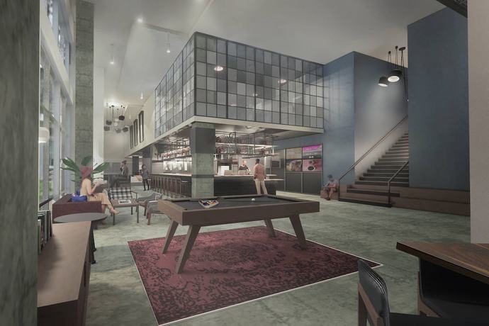 Imagen de los interiores del Hotel Moxy Nashville Vanderbilt Area. Foto 10