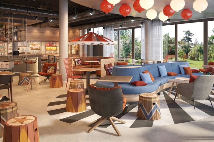 Imagen del bar/restaurante del Hotel Moxy Rust. Foto 2