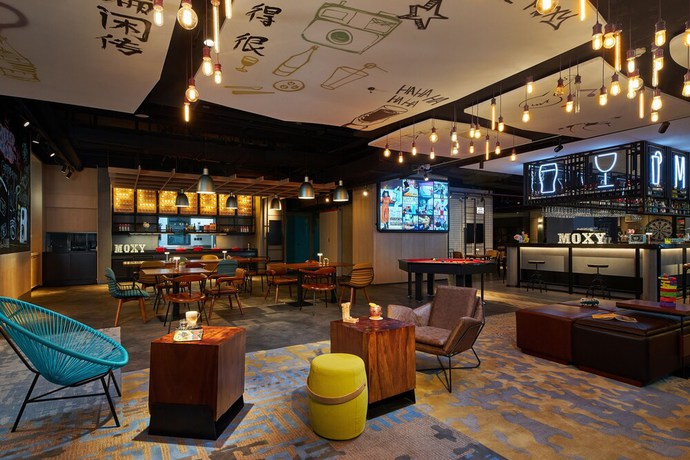 Imagen del bar/restaurante del Hotel Moxy Xi'an Downtown. Foto 5