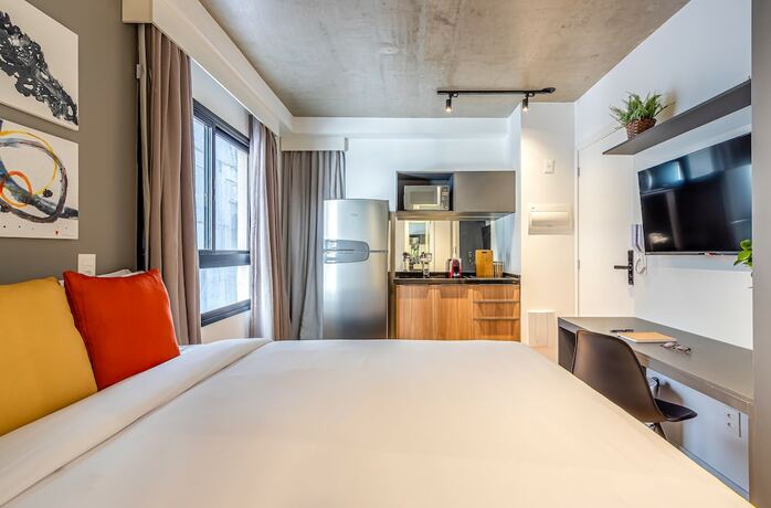 Imagen de la habitación del Hotel Next Paulista - Apartamentos completos com academia ao lado da Av Paulista. Foto 11