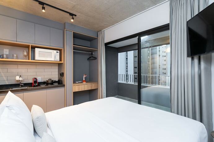 Imagen de la habitación del Hotel Next Paulista - Apartamentos completos com academia ao lado da Av Paulista. Foto 15