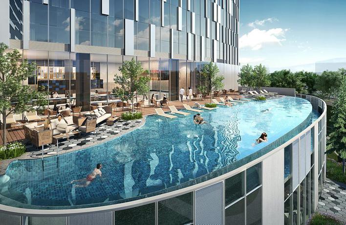 Imagen de la piscina del Hotel Novotel Singapore On Stevens. Foto 16