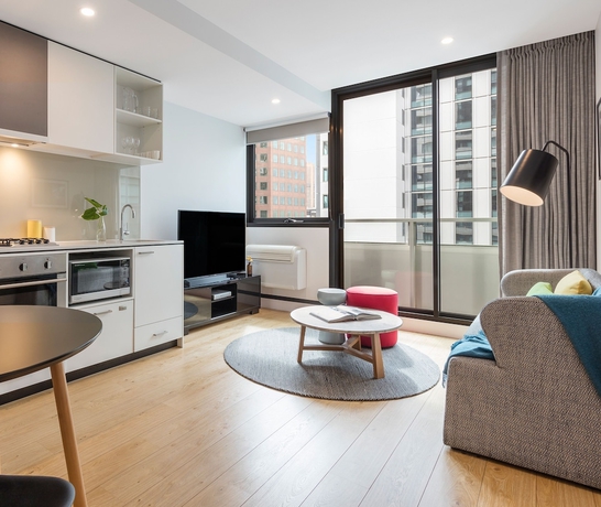 Imagen de la habitación del Hotel Oaks Melbourne Southbank Suites. Foto 4