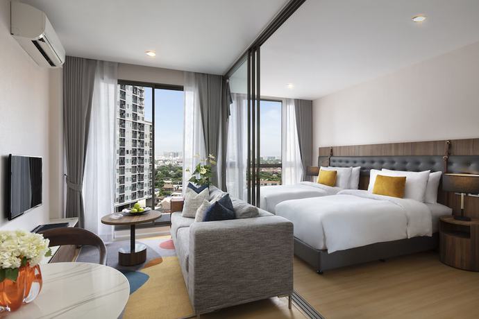 Imagen de la habitación del Hotel Oakwood Suites Tiwanon Bangkok. Foto 11
