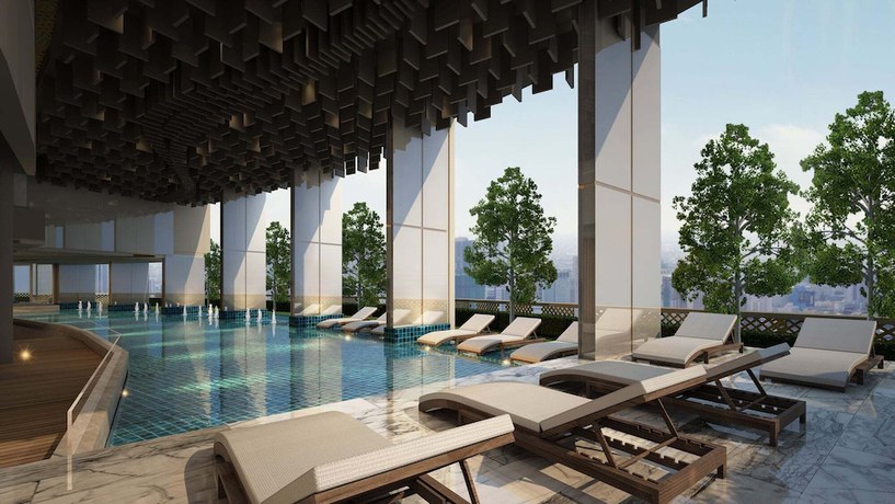 Imagen de la piscina del Hotel Oakwood Suites Tiwanon Bangkok. Foto 20