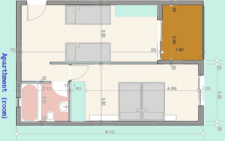 Imagen de la habitación del Hotel Oasis Bungalows Rodos. Foto 8