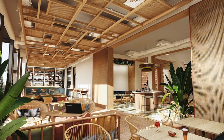 Imagen del bar/restaurante del Hotel Ocean Drive Sevilla. Foto 3