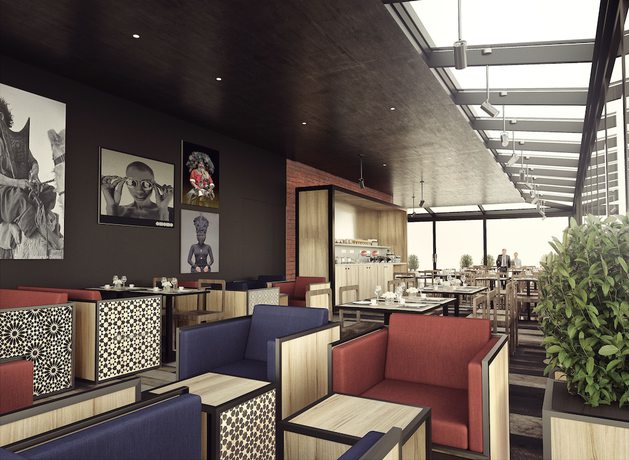 Imagen del bar/restaurante del Hotel Onomo Casablanca Sidi Maarouf. Foto 2