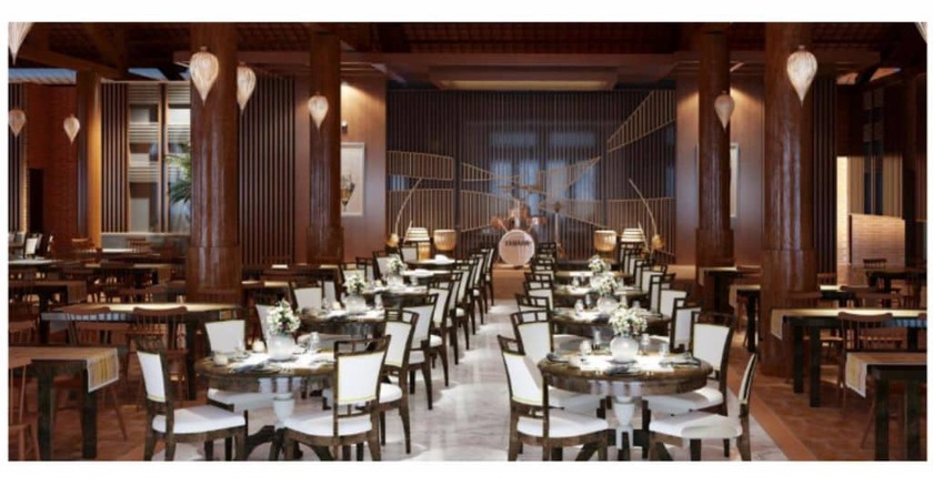 Imagen del bar/restaurante del Hotel Orchard Home Resort Nam Cat Tien. Foto 2