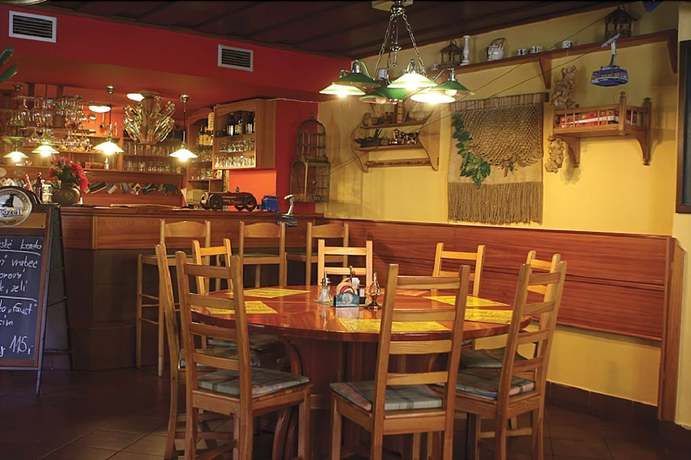 Imagen del bar/restaurante del Hotel Pensionandrestaurace Zelen&yacute; Ml&yacute;n. Foto 5