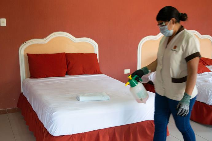 Imagen de la habitación del Hotel Plaza, Ticul. Foto 8